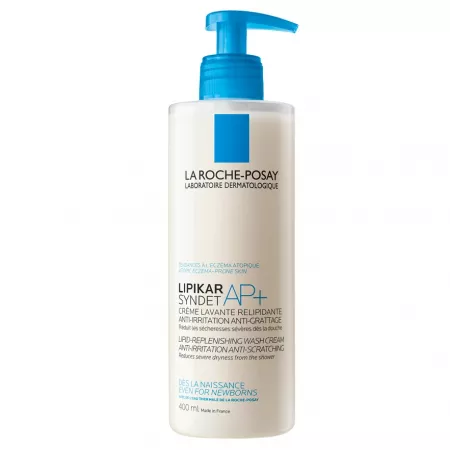 Gel-Cremă de Curățare Anti-Iritații Lipikar Syndet AP+, 400 ml, La Roche-Posay
