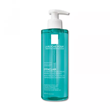 Gel Purifiant Exfoliant pentru Piele cu Imperfecțiuni Severe Effaclar Micro-Exfoliant, 400 ml, La Roche-Posay
