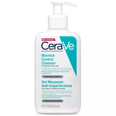 Gel de Curățare Spumant Anti-Imperfecțiuni pentru Ten cu Tendință Acneică, 236 ml, CeraVe