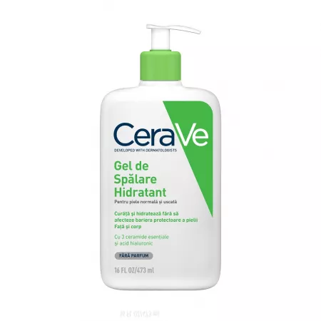 Gel de Spălare Hidratant pentru Piele Normală și Uscată, 473 ml, CeraVe