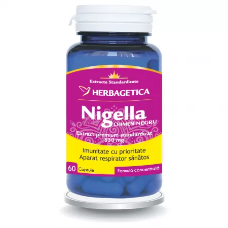 Nigella Chimen Negru, 60 capsule, Herbagetica