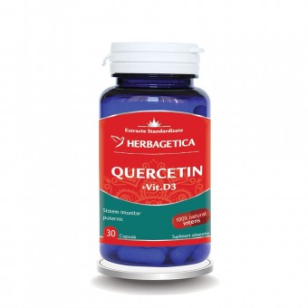 Quercetin + Vitamina D3, 30 capsule, Herbagetica