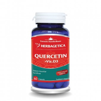 Quercetin + Vitamina D3, 60 capsule, Herbagetica