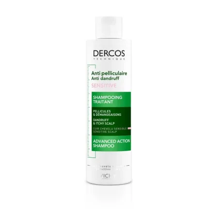 Dercos Sensitive, Șampon Antimătreață pentru Scalp Sensibil, 200 ml, Vichy