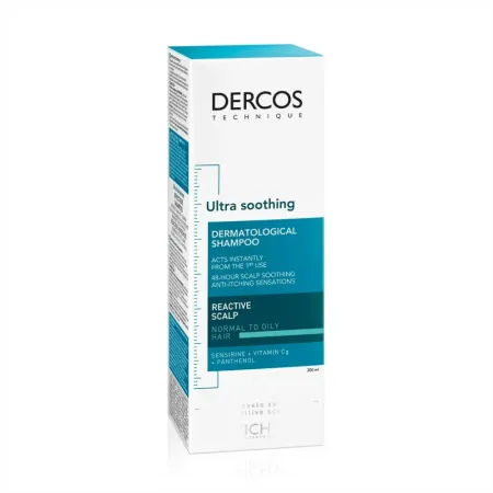 Dercos Ultra Soothing, Șampon Ultracalmant pentru Păr Normal și Gras, 200 ml, Vichy