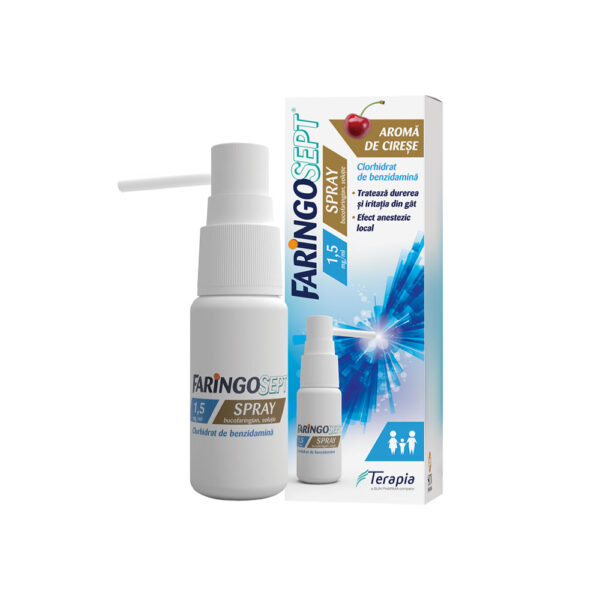 Faringosept, spray bucofaringian, 1,5 mg/ml, 30 ml, Terapia