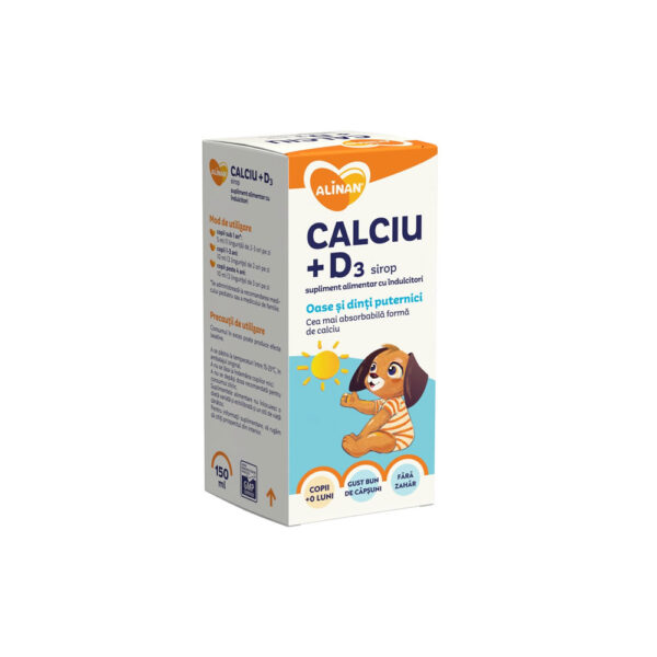 Alinan Calciu + D3, 150 ml sirop, Fiterman