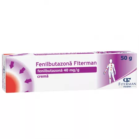 Fenilbutazona 4% cremă, 50 g, Fiterman