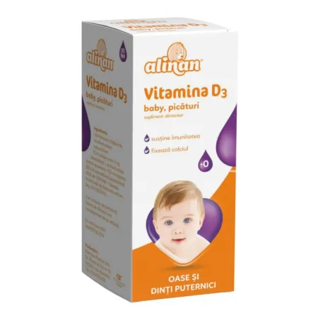 Alinan Vitamina D3 Kids, 10 ml picături orale, Fiterman