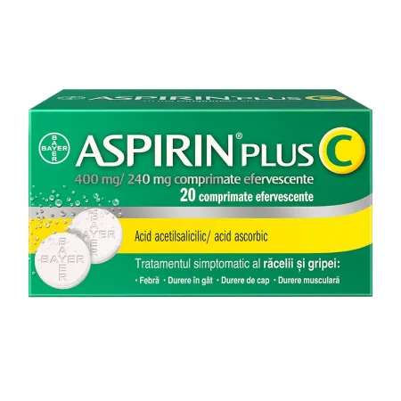 Aspirin Plus C, 20 comprimate efervescente, Bayer