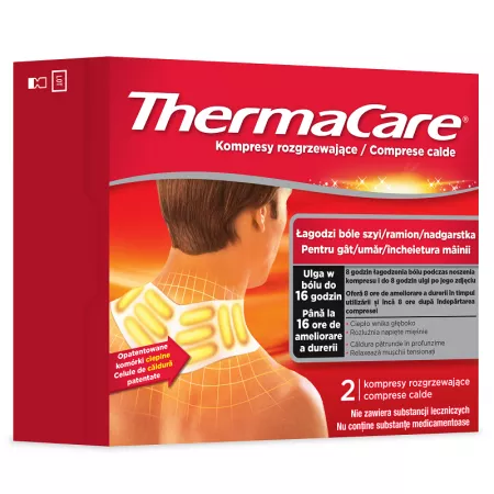 ThermaCare, comprese calde pentru gât, umeri și încheieturi, 2 bucăți, ThermaCare