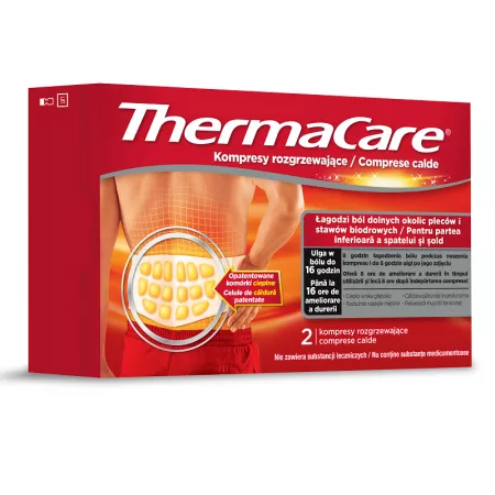 ThermaCare, comprese calde pentru partea inferioară a spatelui și șold, 2 bucăți, ThermaCare