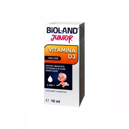 Bioland Junior Vitamina D3, soluție, 10 ml, Biofarm