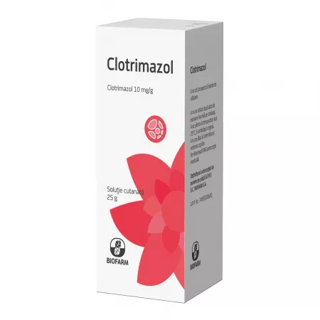 Clotrimazol, soluție cutanată, 1%, 23ml, Biofarm