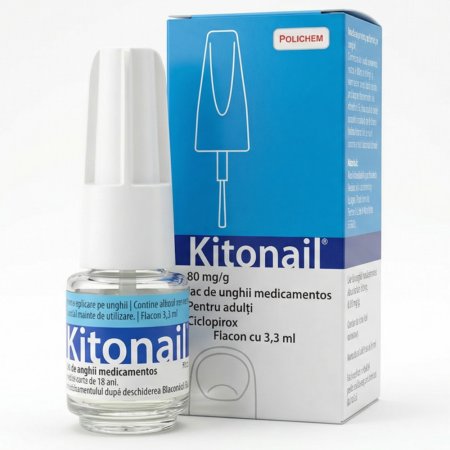 Kitonail, 80 mg/g, lac de unghii antifungic, 3,3 ml, Angelini