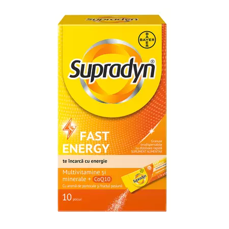 Supradyn Fast Energy Q10, 10 plicuri, Bayer