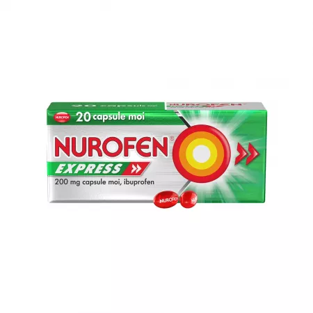 Nurofen Express, 200mg, 20 capsule moi, Reckitt Benckiser