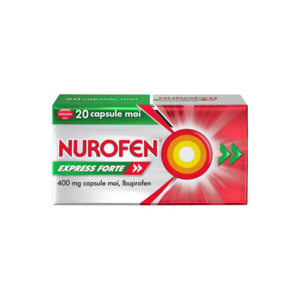 Nurofen Express Forte, 400 mg, 10 capsule moi, Reckitt Benckiser