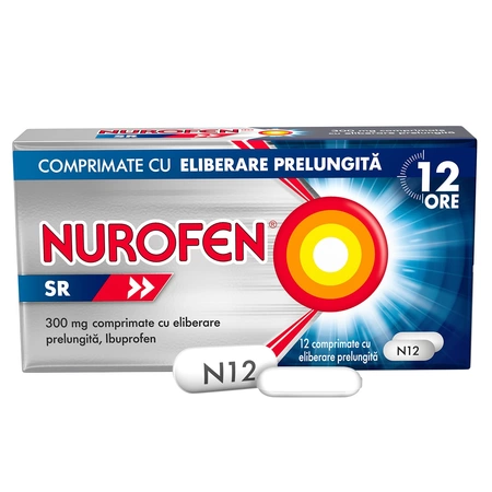 Nurofen SR, 300 mg, 12 comprimate cu eliberare prelungită, Reckitt Benckiser Healthcare