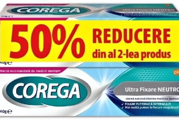 Corega Ultra Fixare Neutro, 2 x 40g , pachet promo, GSK