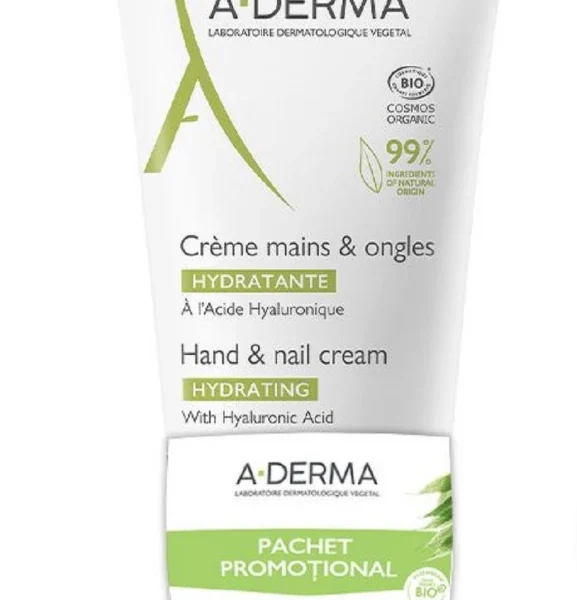 Cremă pentru Mâini și  Unghii, 2 x 50 ml, A-Derma