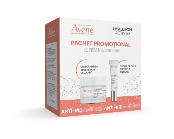 Hyaluron Activ B3, cremă regenerantă și cremă de ochi, pachet promo, Avène