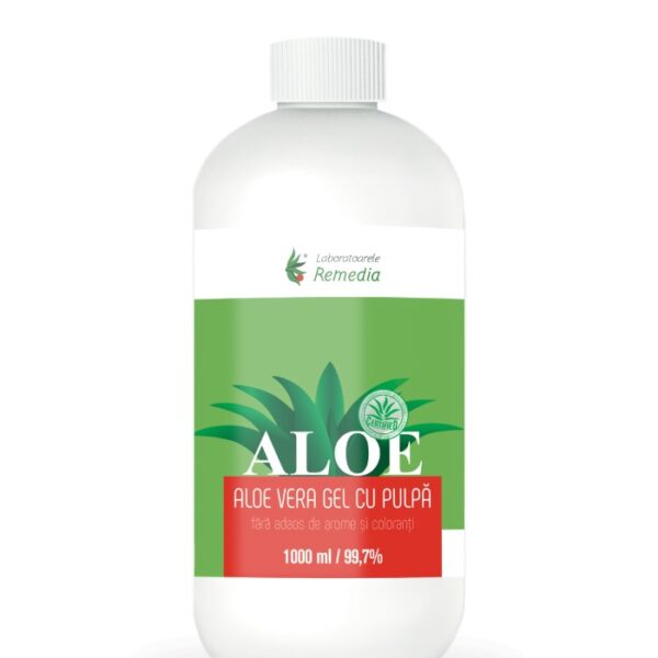 Gel Natural de Aloe Vera, 1000 ml, Laboratoarele Remedia
