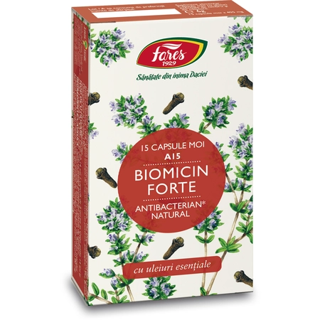 Biomicin Forte, 15 capsule. Fares