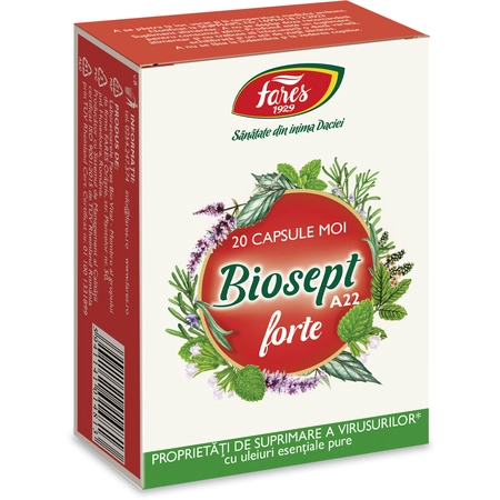 Biosept Forte, 20 capsule moi, Fares