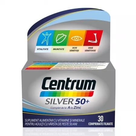 Centrum Silver 50+, 30 comprimate, GSK