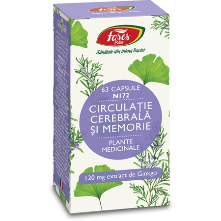 Circulație Cerebrală și Memorie 1, 63 capsule, Fares