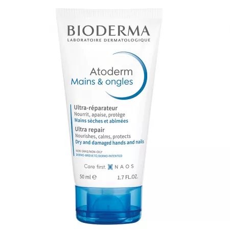 Atoderm, Cremă de Mâini și Unghii, 50 ml, Bioderma