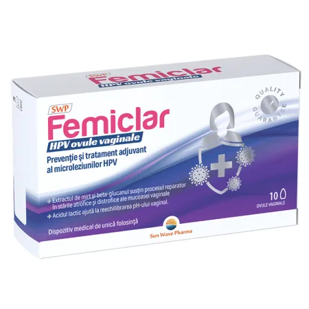 Femiclar HPV, 10 ovule, Sun Wave Pharma
