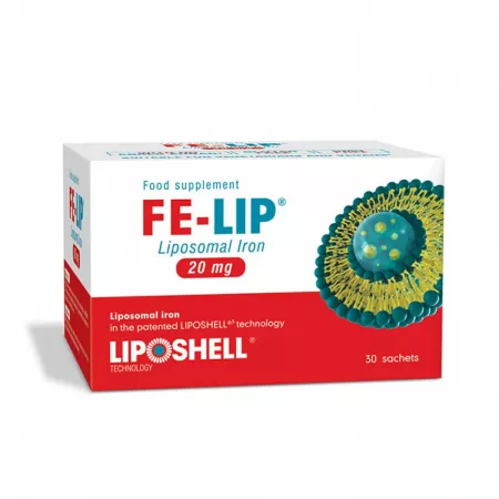 Fe-Lip Fier Lipozomal 20 mg, 30 plicuri, Liposhell