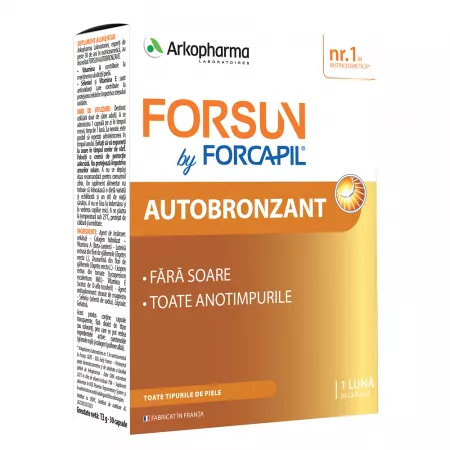 Forcapil Autobronzant (Forsun), 30 capsule, Arkopharma