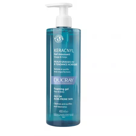 Keracnyl, gel curățare, 400 ml, Ducray