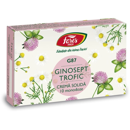 Ginosept Trofic Cremă Solidă, 10 monodoze, Fares