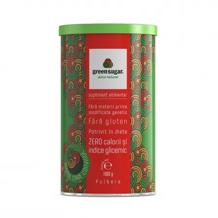 Green Sugar, pulbere, 1000 g, Laboratoarele Remedia