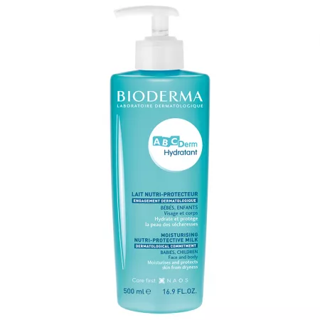 ABCDerm Hydratant, lapte hidratant, 500 ml, Bioderma