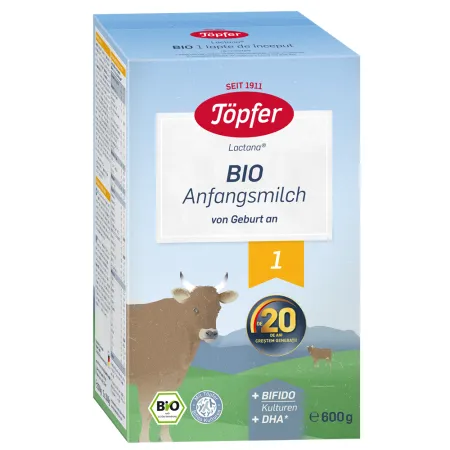 Lapte Praf Bio 1, 600 g, Topfer