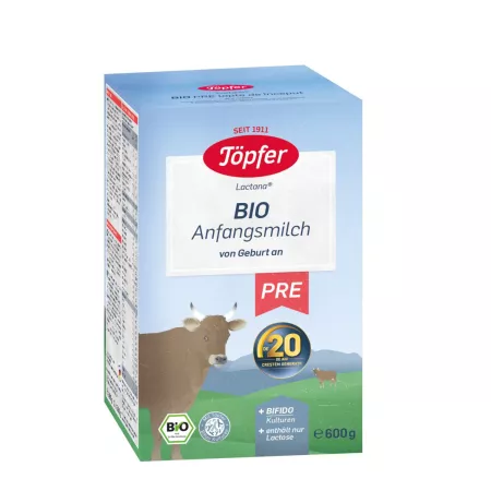 Lapte Praf Bio Pre, 600 g, Topfer