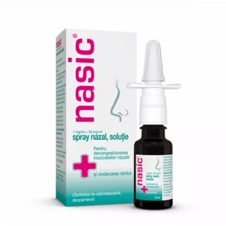 Nasic, 1mg/ml + 50mg/ml, spray nazal, 10ml, Johnson & Johnson