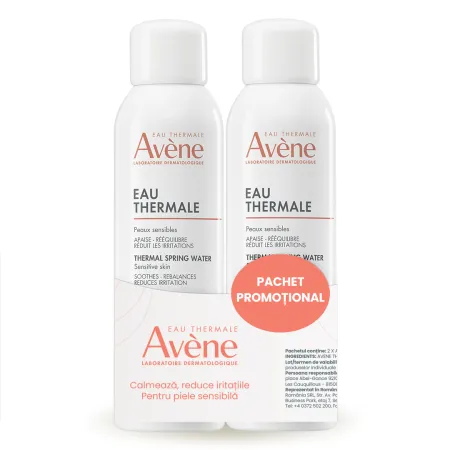 Apă Termală Avène, spray, 2 x 150 ml, pachet promo, Avène