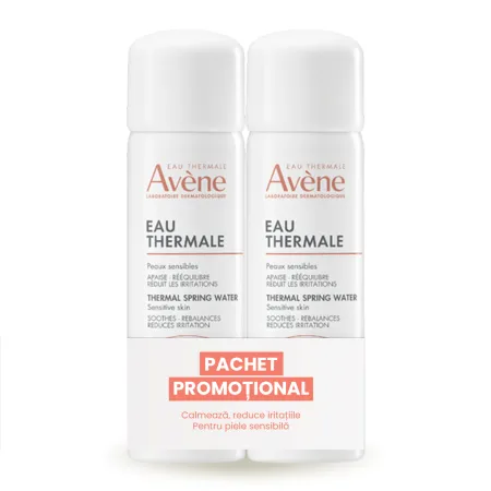 Apă Termală Avène, spray, 2 x 50 ml, pachet promo, Avène