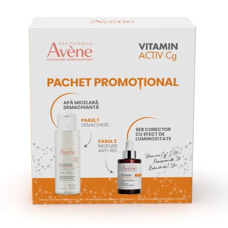 Apă Micelară și Vitamina C, 100ml + 30 ml, pachet promo, Avene