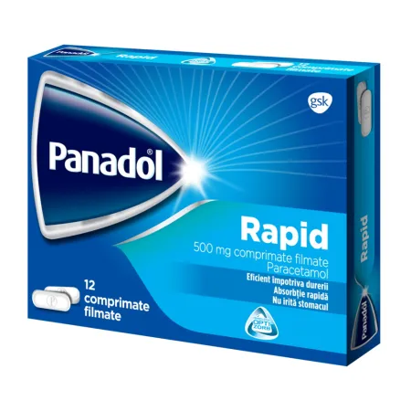 Panadol Rapid, 12 comprimate, 500 mg, GSK