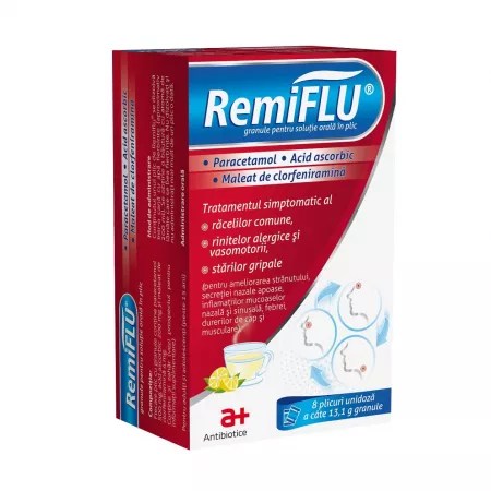 Remiflu, 8 plicuri, ANTIBIOTICE SA