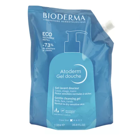 Atoderm Eco-Rezervă, Gel de Duș, 1000 ml, Bioderma