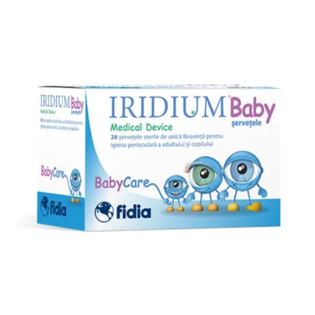 Iridium Baby, șervețele oculare, 28 bucăți. Fidia