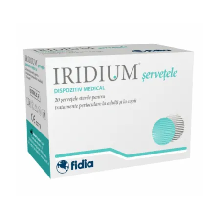 Iridium, șervețele oculare, 20 bucăți,Fidia